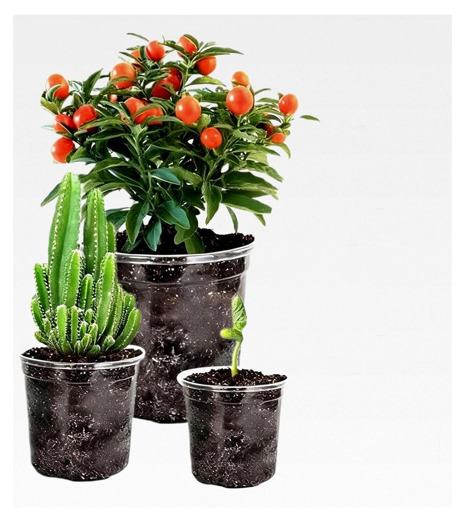 Gärtnertöpfe – 20-teiliges Gartenset | Pflanzbehälter mit Drainage und Untersetzern | Ideal für Erdbeeren, Orchideen, Sukkulenten, Kakteen, K...
