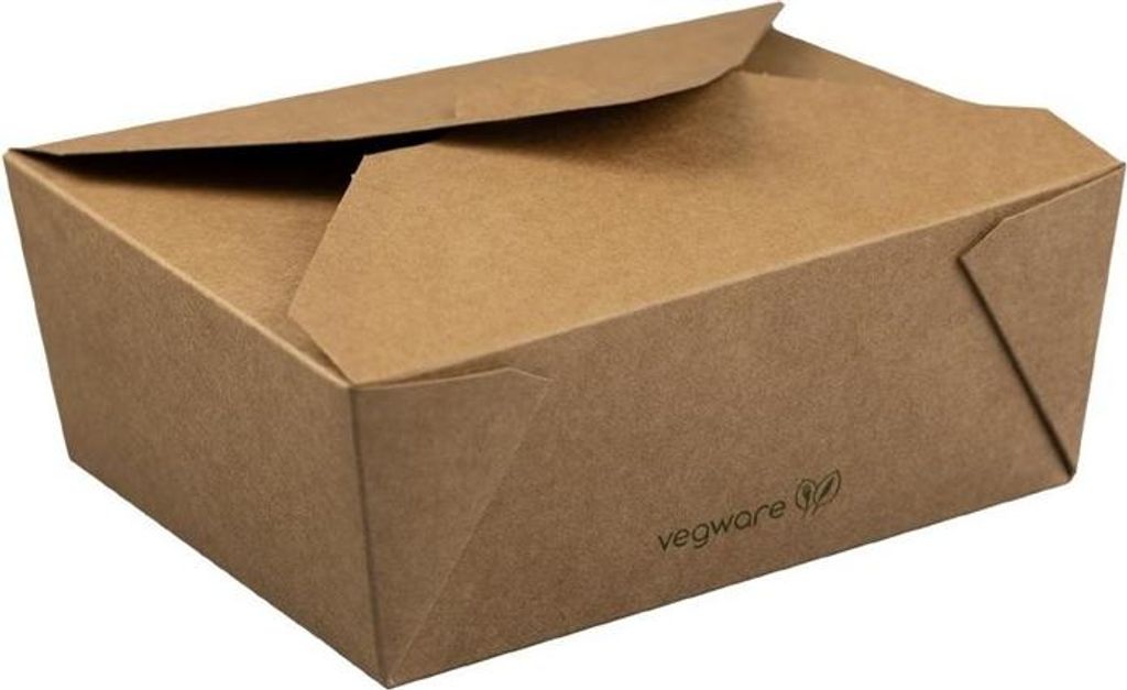 Vegware Kompostierbare Menüboxen Aus Pappe 1800 Ml (180 Stück)