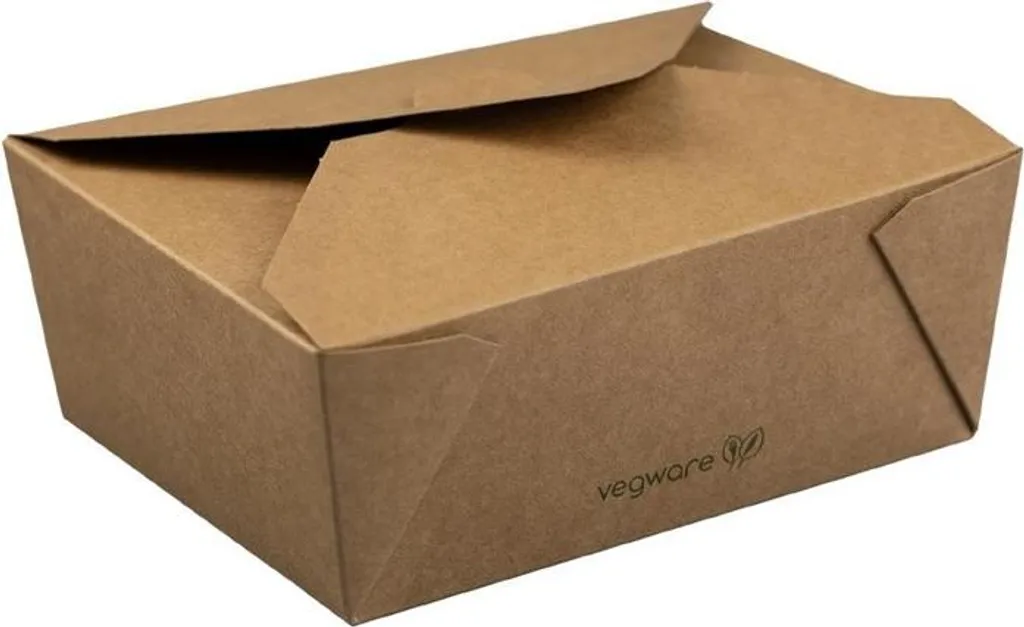 Boîtes repas carton 1800 ml Vegware : stop au plastique avec 180 unités