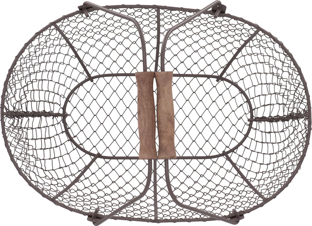 Esschert Design Drahtkorb Antikbraun oval mit 2 Griffen Produktbild 6