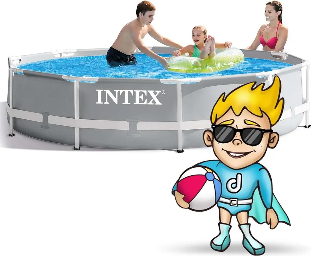 Piscine Familiale de Jardin Intex 305 cm Idéale pour Rafraîchir les Enfants