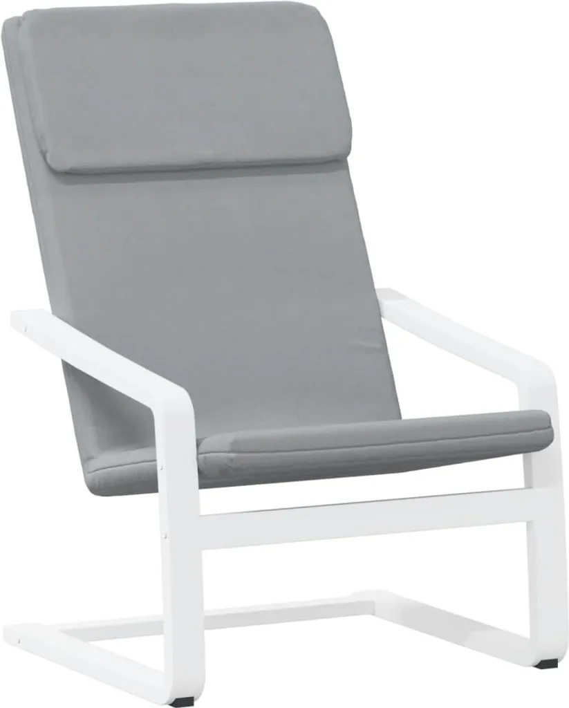 vidaXL Poltrona relax in tessuto grigio chiaro