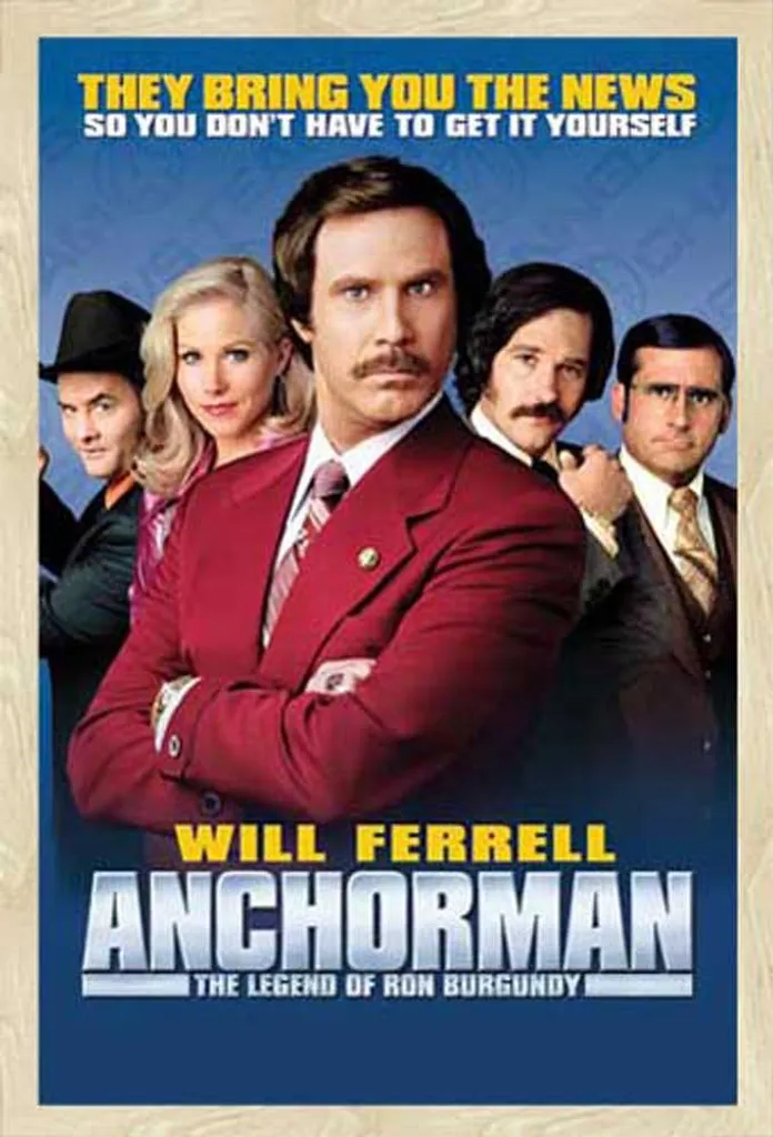 Quadro Anchorman Ron Burgundy: Poster 61x91,5 + Cornice MDF Oak Shinsuke