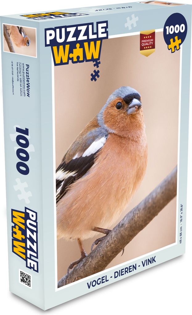 MuchoWow Puzzle 1000 Teile Vogel - Tiere - Fink - Spielzeug - Alt und Jung - Spiele - Puzzeln