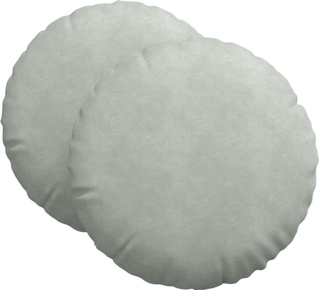 vidaXL Sitzkissen 2 Stück Hellgrau Ø 60 x 21 cm Samt