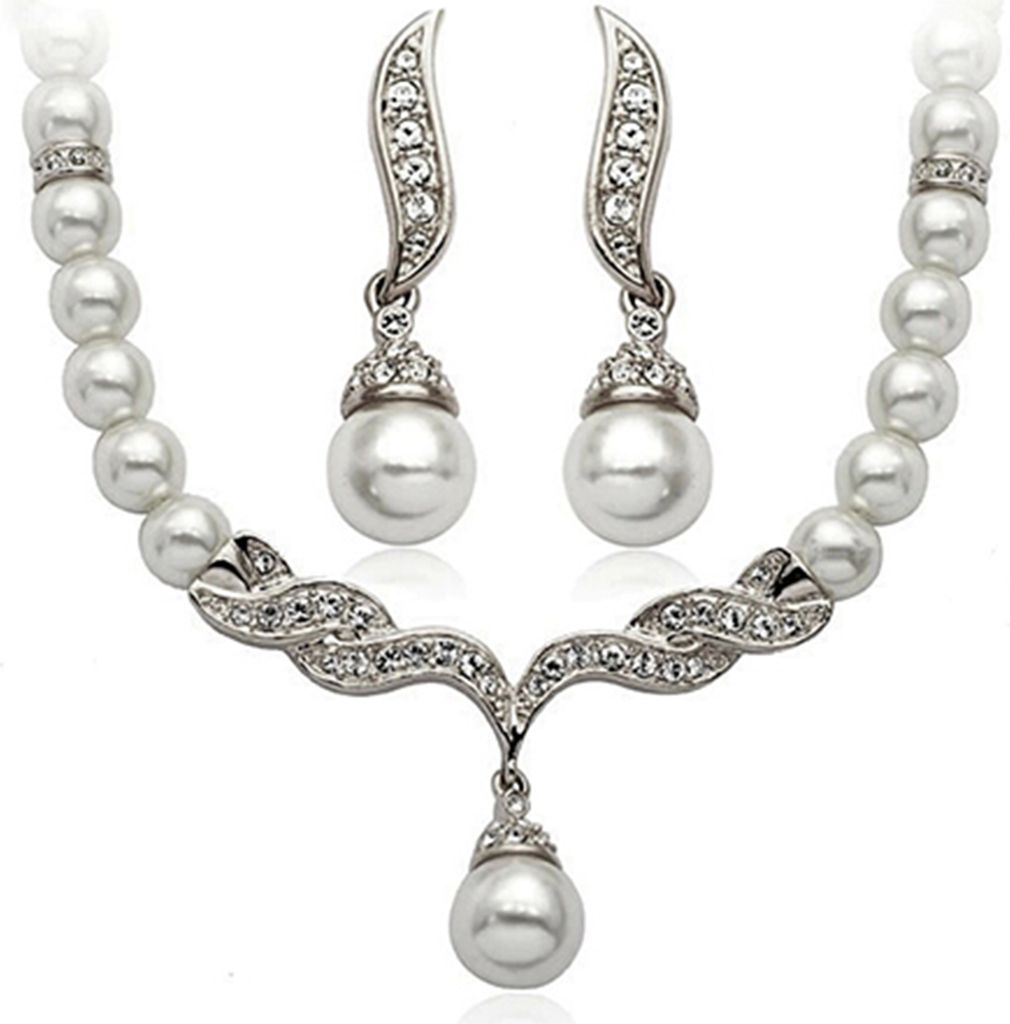 Schmuckset, leichte, einzigartige Form, Legierung, einzigartige Halskette, Ohrringe, Set für Party-Silber