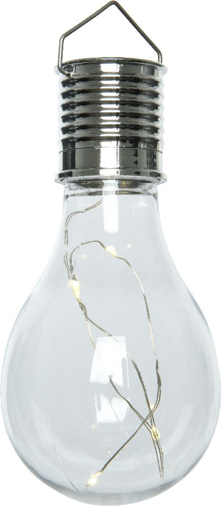 Solar Gartenleuchte LED Birne Glühbirne Kunststoff 8x14cm Produktbild 