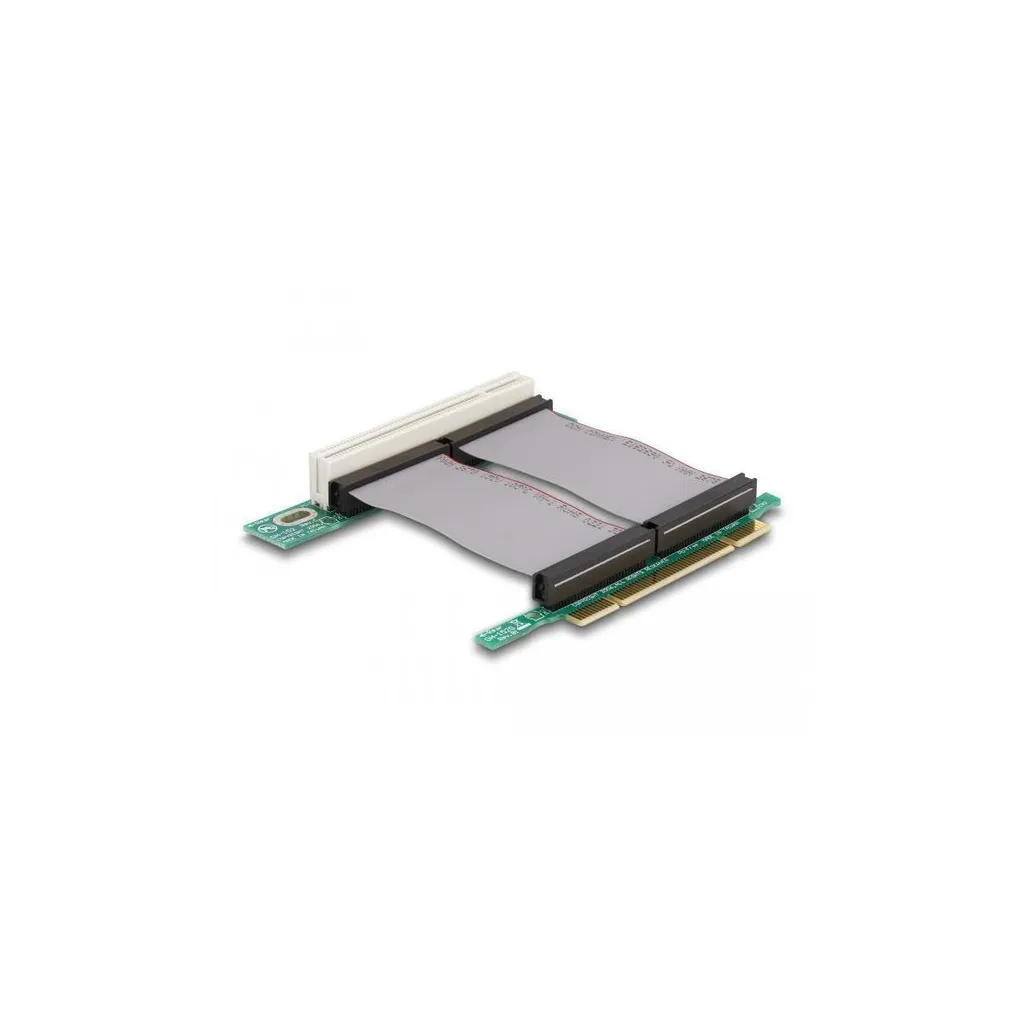 Carte Riser PCI Flexible DeLOCK avec Insertion Gauche pour Boîtier 1U - 2