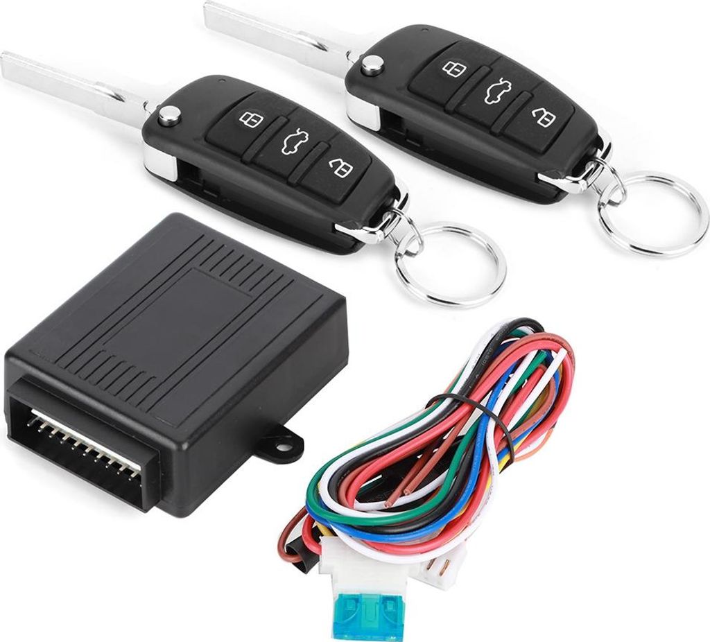 Universal Car Alarm System 3 Knöpfe Schlüssellose zentraler Schloss Fernbedienungskit Schwarz