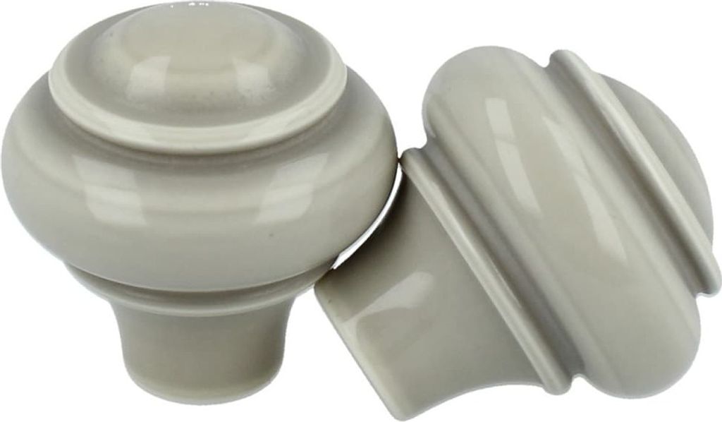 Möbelknopf Grau 33mm Durchmesser Kommodenknopf Wandknopf Grau Porzellan Optik Schubladenknopf