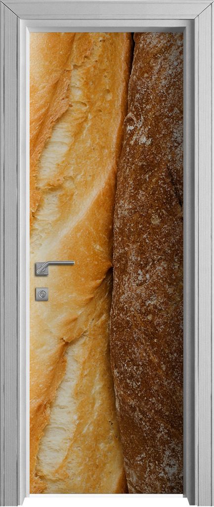 Tür Selbstklebende 70x210 cm Türfolie Türtapete Klebefolie - frisches Brot Lebensmittel
