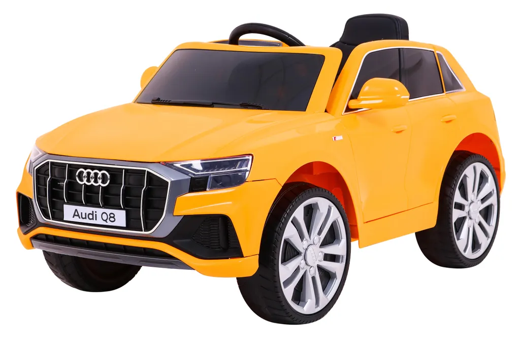 Voiture Électrique Enfant Audi Q8 Jaune 12V avec Roues EVA et MP3 Intégré