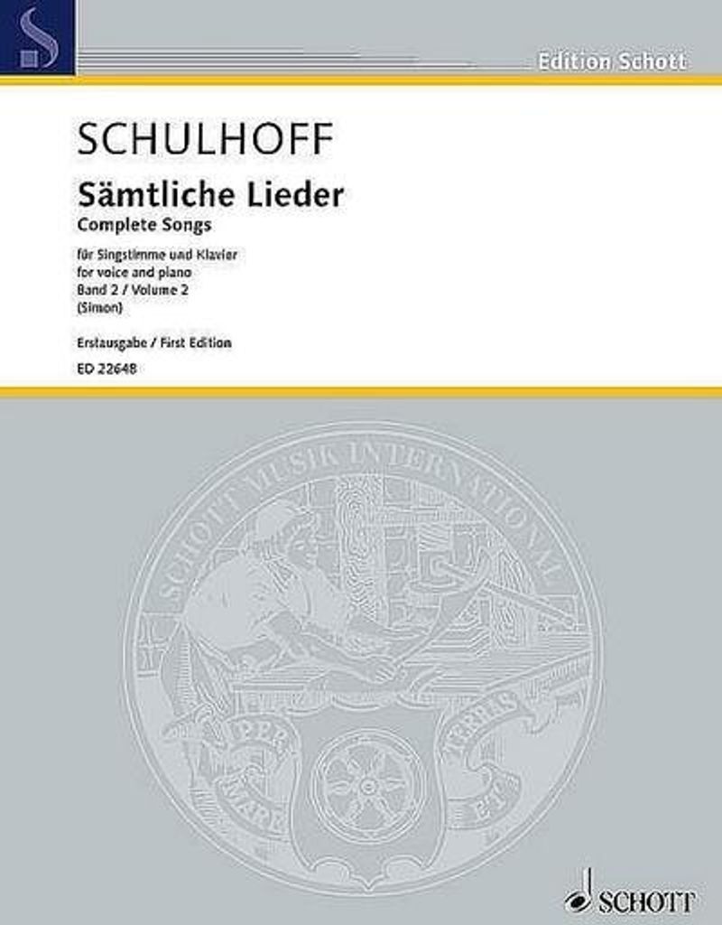 Sämtliche Lieder Band 2für Gesang und Klavier