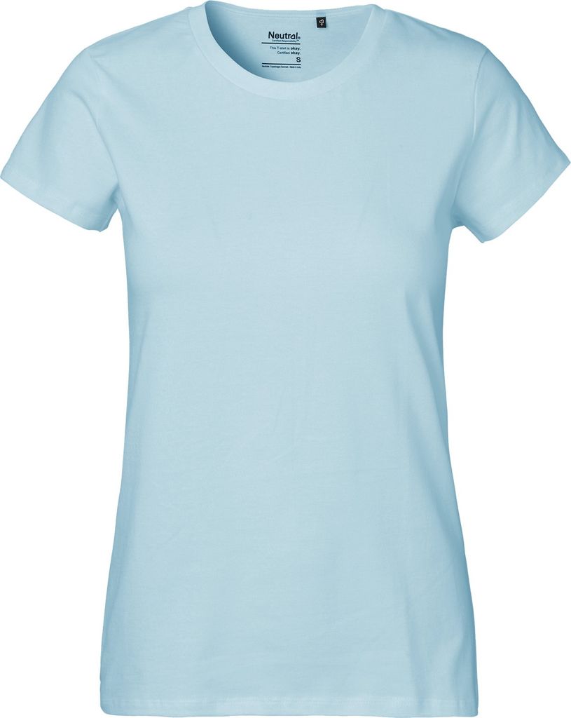 Neutral O80001 | Damen Classic T-Shirt / 100% Fairtrade Baumwolle - Farbe: Light Blue - Größe: S