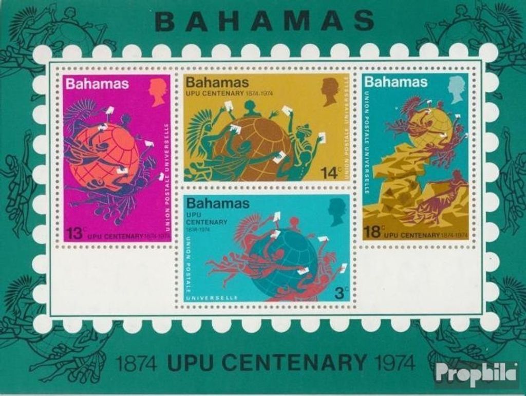 Briefmarken Bahamas 1973 Mi Block10 (kompl.Ausg.) postfrisch Weihnachten