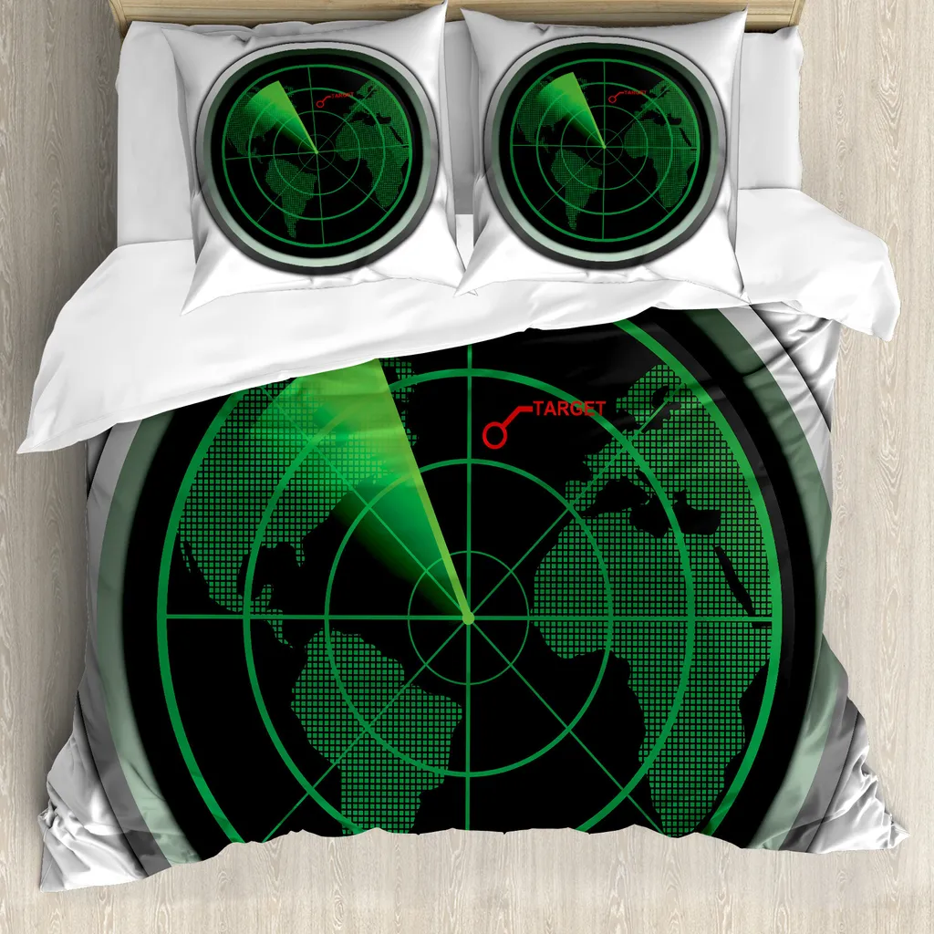 ABAKUHAUS Copripiumino aereo, schermo aereo, antiacaro, adatto a chi soffre di allergie, con federe, 155 cm x 220 cm - 80 x 80 cm, verde nero