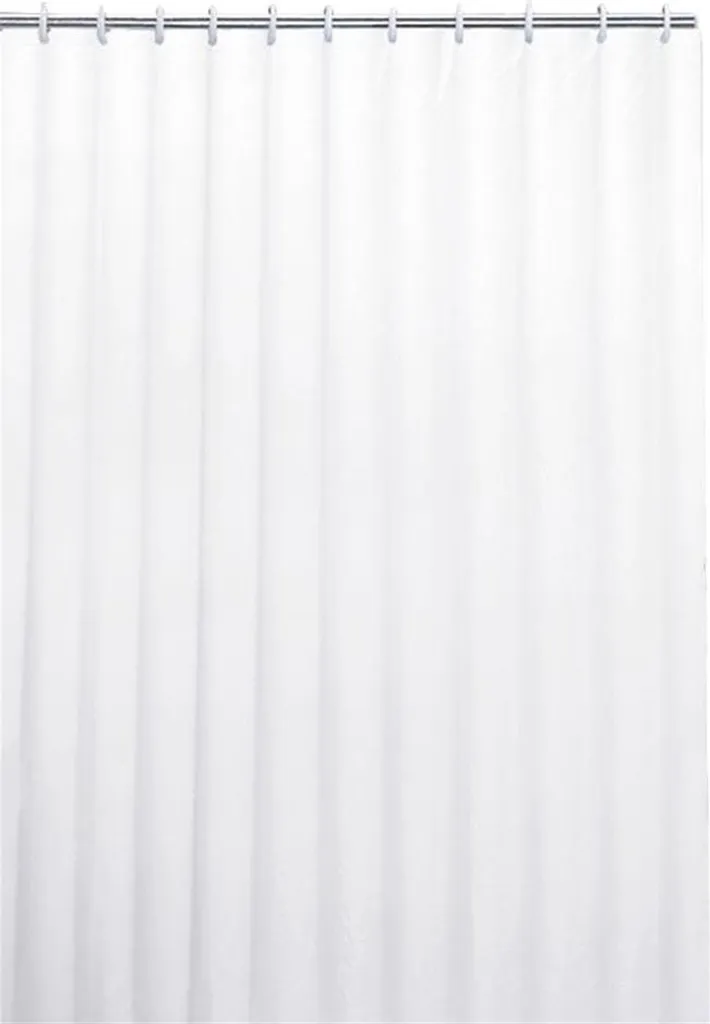 Rideau de douche 180x180 cm blanc anti-adhérence en PEVA robuste