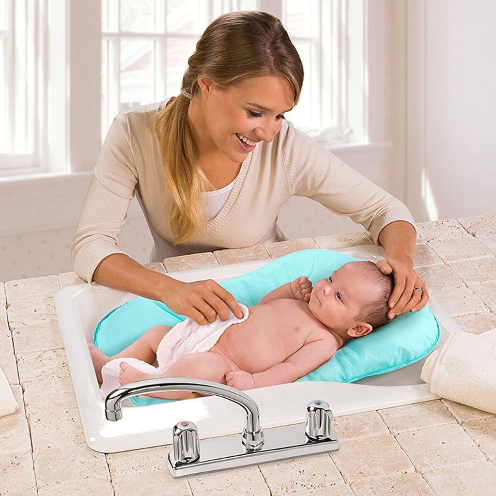 Baby Badewanne Kissen Mat faltbare Duschmatte Duschunterlage Badkissen Badesitz 