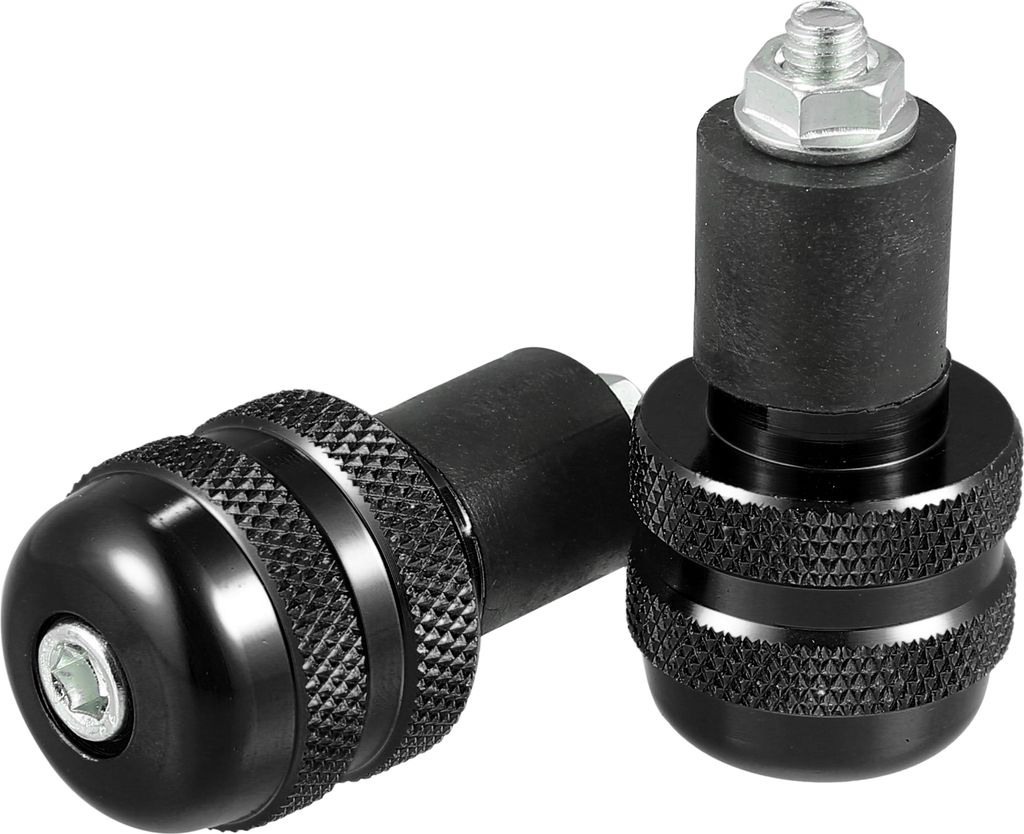 2 Stück Motorrad Lenkerenden 18mm Lenkergriffe Universal Lenkergewichte Aluminiumlegierung Lenkerendkappen Schwarz