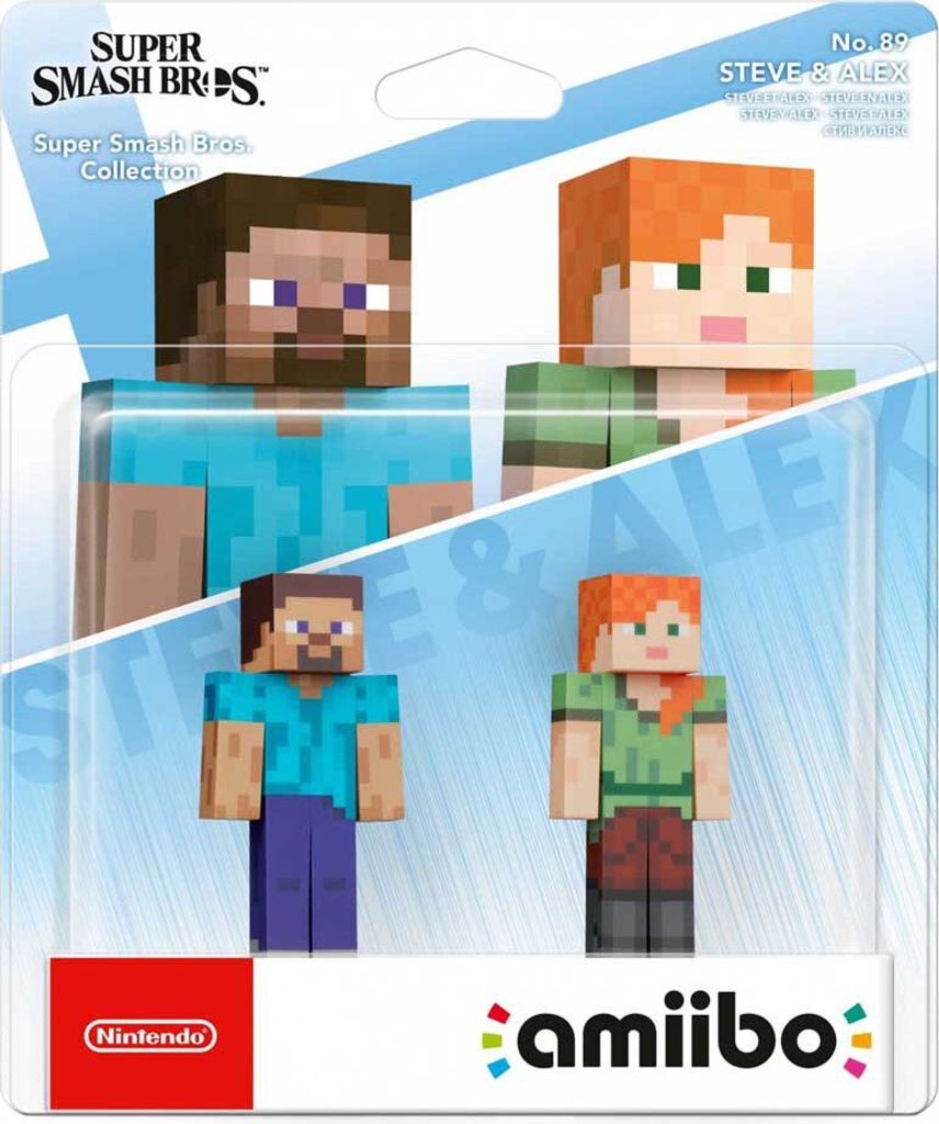 Nintendo amiibo Steve  e Alex Super Smash Bros Figura da Immagine del prodotto 