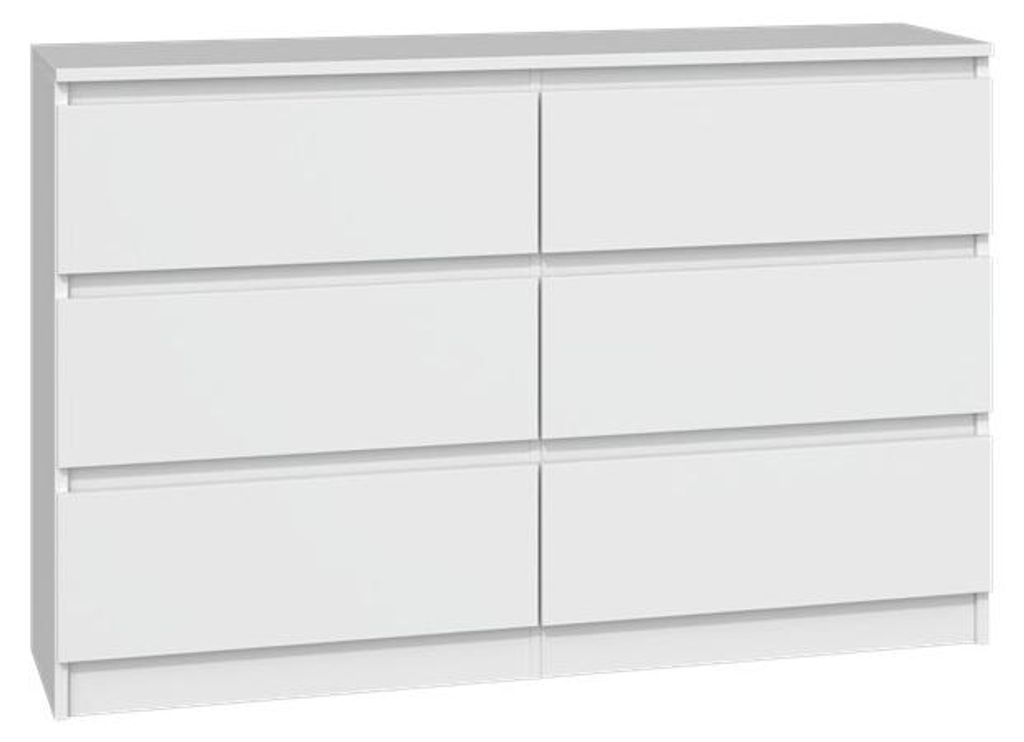 Topeshop M6 120 BIEL 2X3, Weiß, 6 Schublade(n), Produktbild 