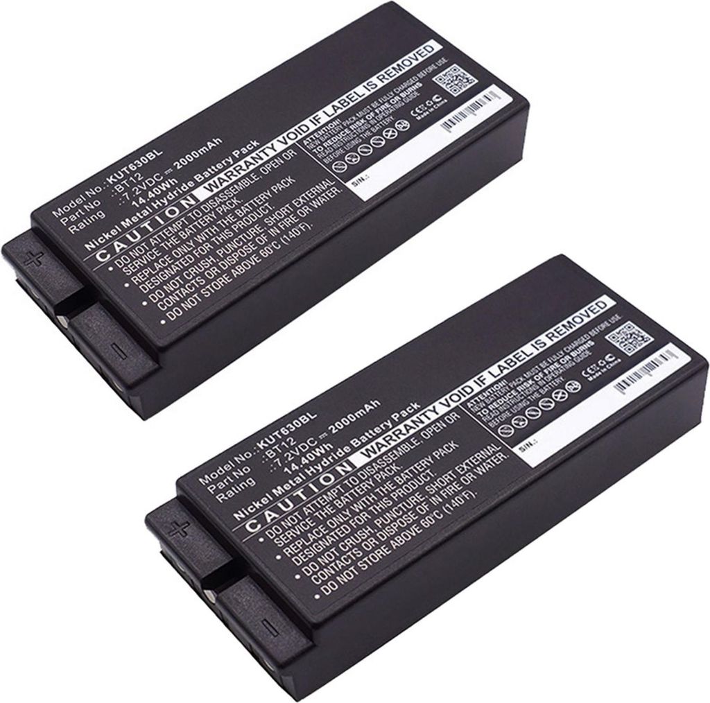 subtel 2x Akku für Fernbedienung Kompatibel mit Ikusi TM63, 2303696, TM 60/1, BT12 - (2000mAh, 7.2V)