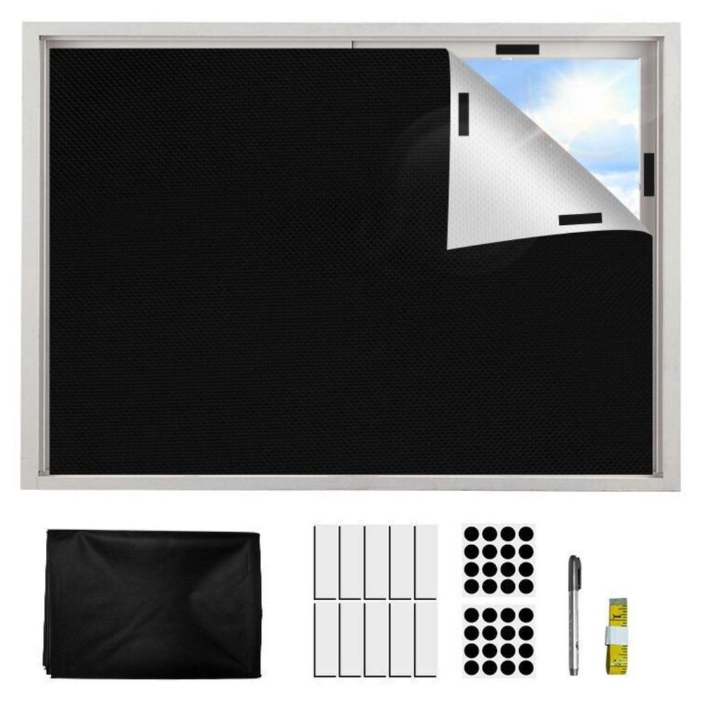 INF Tragbarer DIY Blackout-Vorhang Oxford-Polyester, voll verdunkelnd M