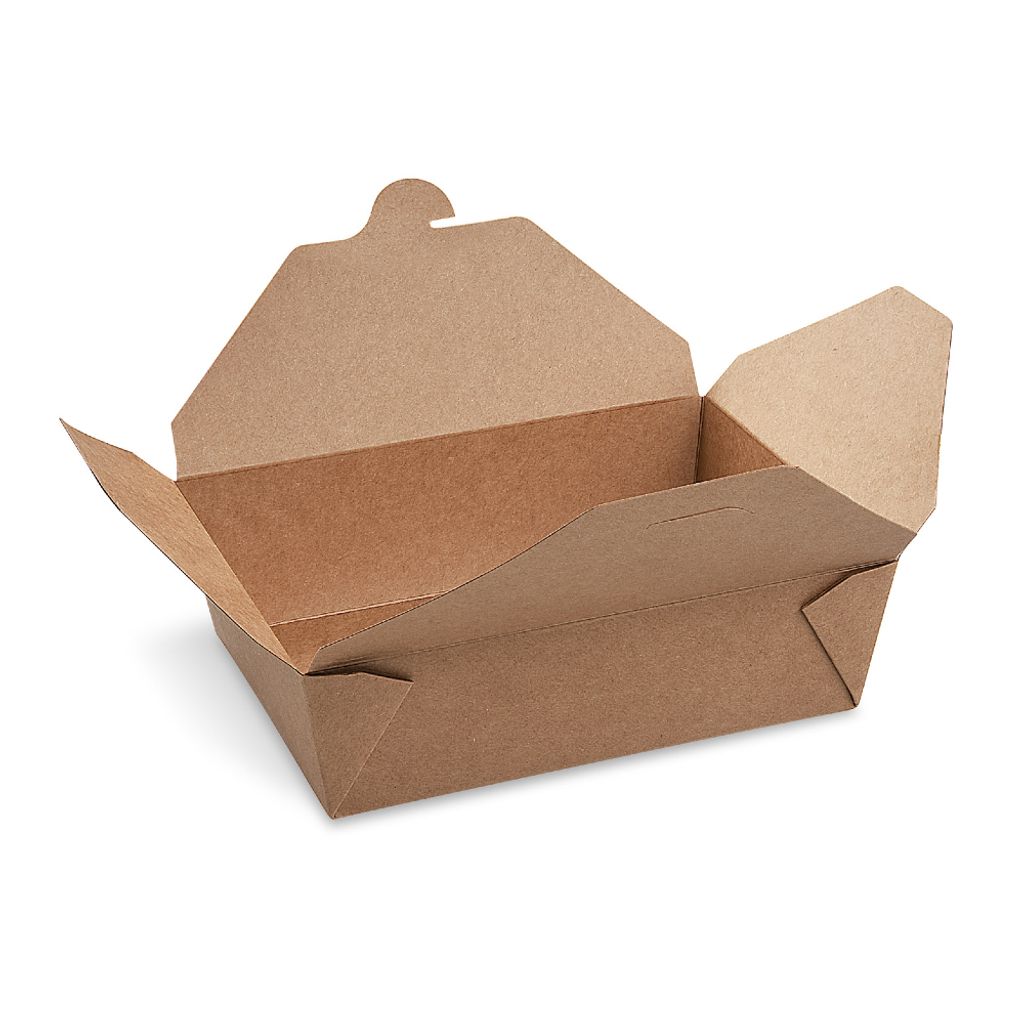 50 Braune Faltboxen Asiaboxen 195x138x65 mm 2000ml Foodboxen Pommesboxen