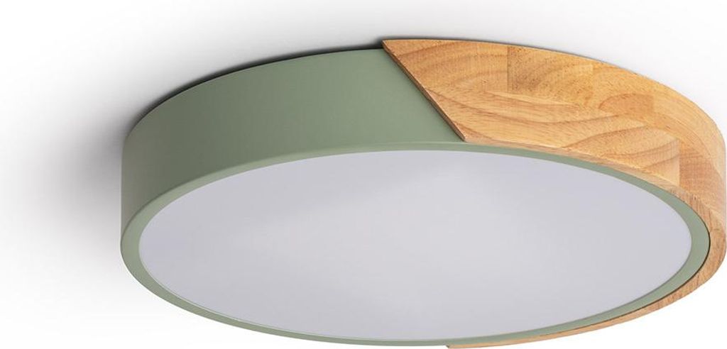 LED-Deckenleuchte 18W Rund Holz Ø320 CCT WählbarSemi-Dari Produktbild 