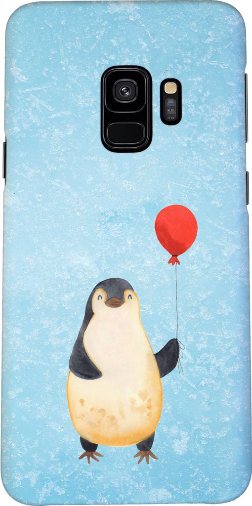 Mr. & Mrs. Panda Samsung Galaxy S9 Handyhülle Pinguin Luftballon - Eisblau - Geschenk, Liebe, Geschenkidee, Handy Case, Kirmes, Hülle, Schutzhül...