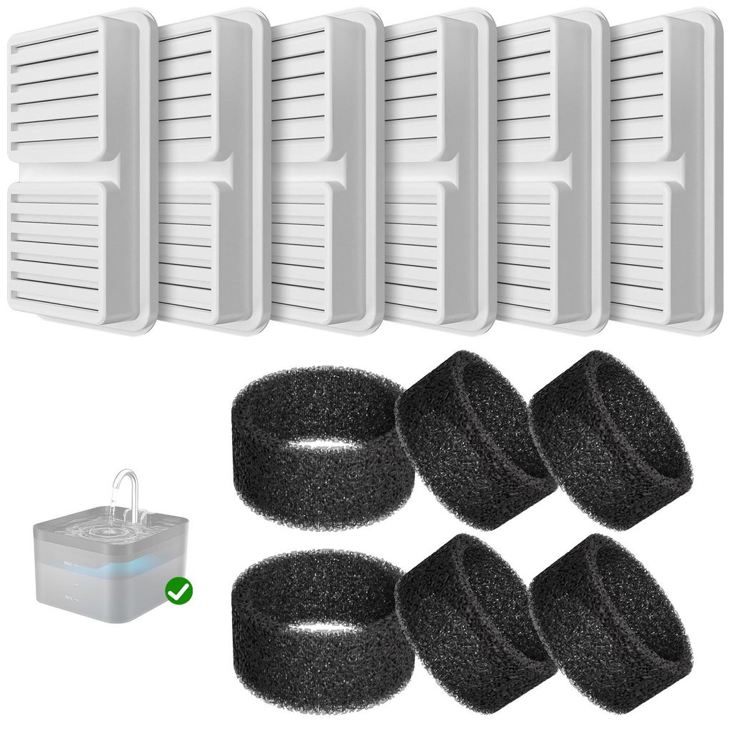 6+6 Stück Katzenbrunnen Filter, Filter für Trinkbrunnen Produktbild 