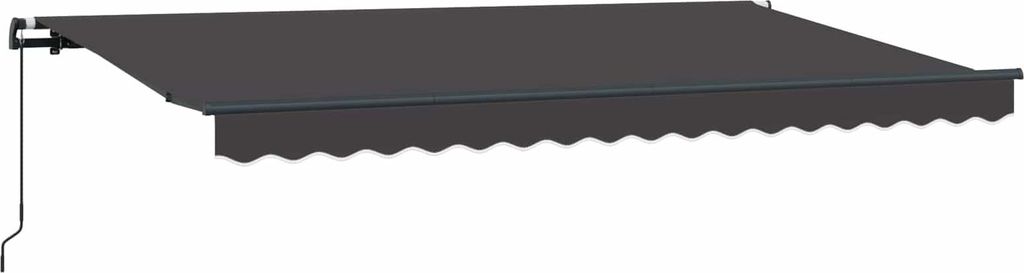Einziehbare Markise Anthrazit 350 x 200 cm Stoff
