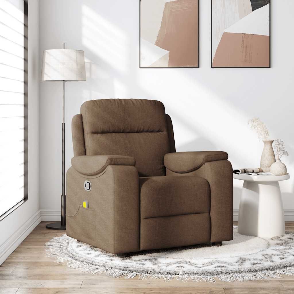 Maison Exclusive - Massagesessel Braun Stoff