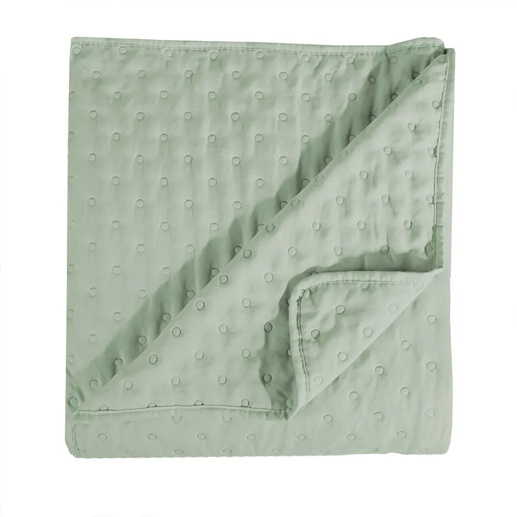 Copriletto sul letto, trapuntato, pastello Nules 170x210 verde chiaro