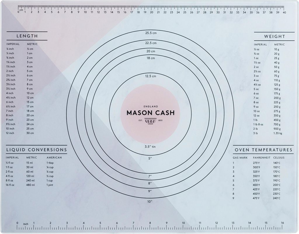Mason Cash Innovative Küche Konditorenplatte aus Glas 45 x 35 cm