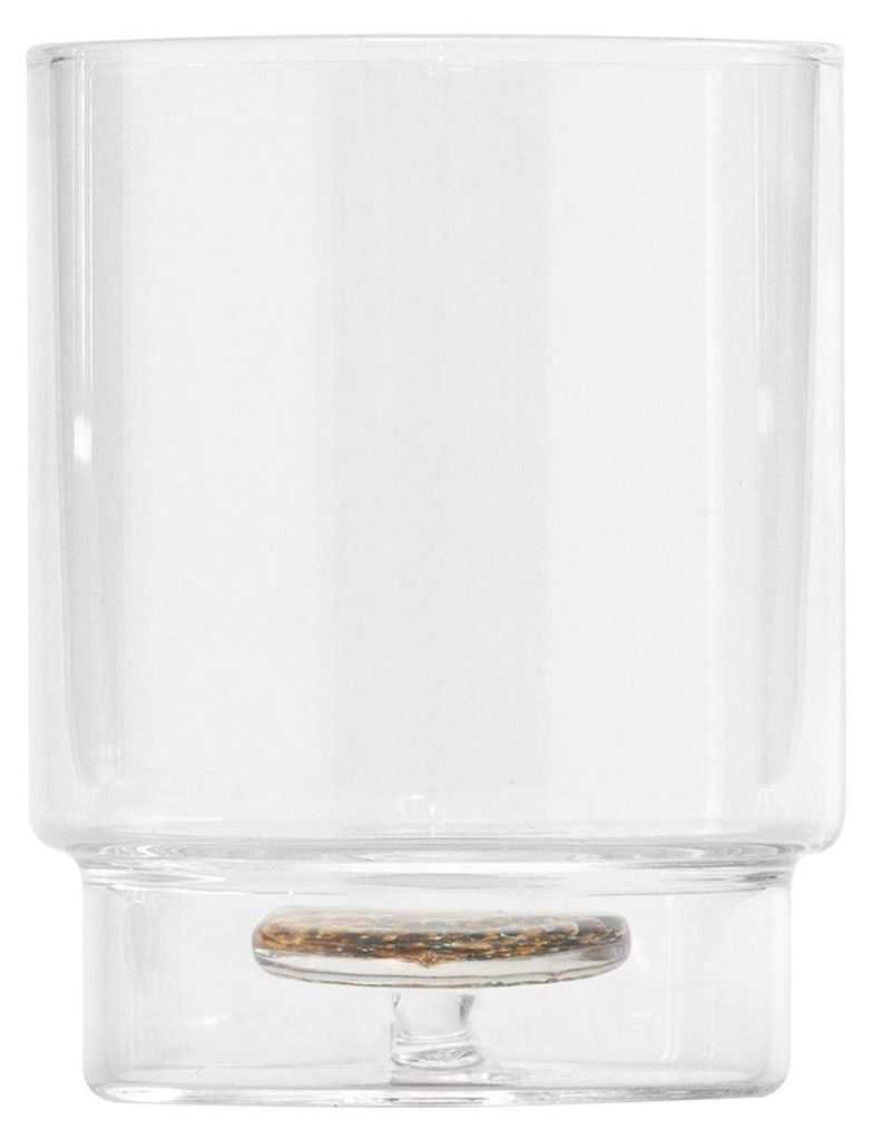 ZAFFERANO Teca Terrazzo 6er-Set Tumbler-Gläser Schwarz Bernstein