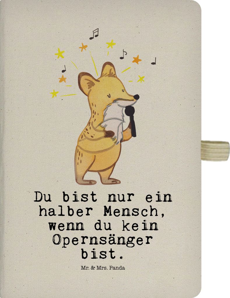 Mr. & Mrs. Panda Notizbuch A5 Opernsänger Herz - Transparent - Geschenk, Adressbuch, Tagebuch, Journal