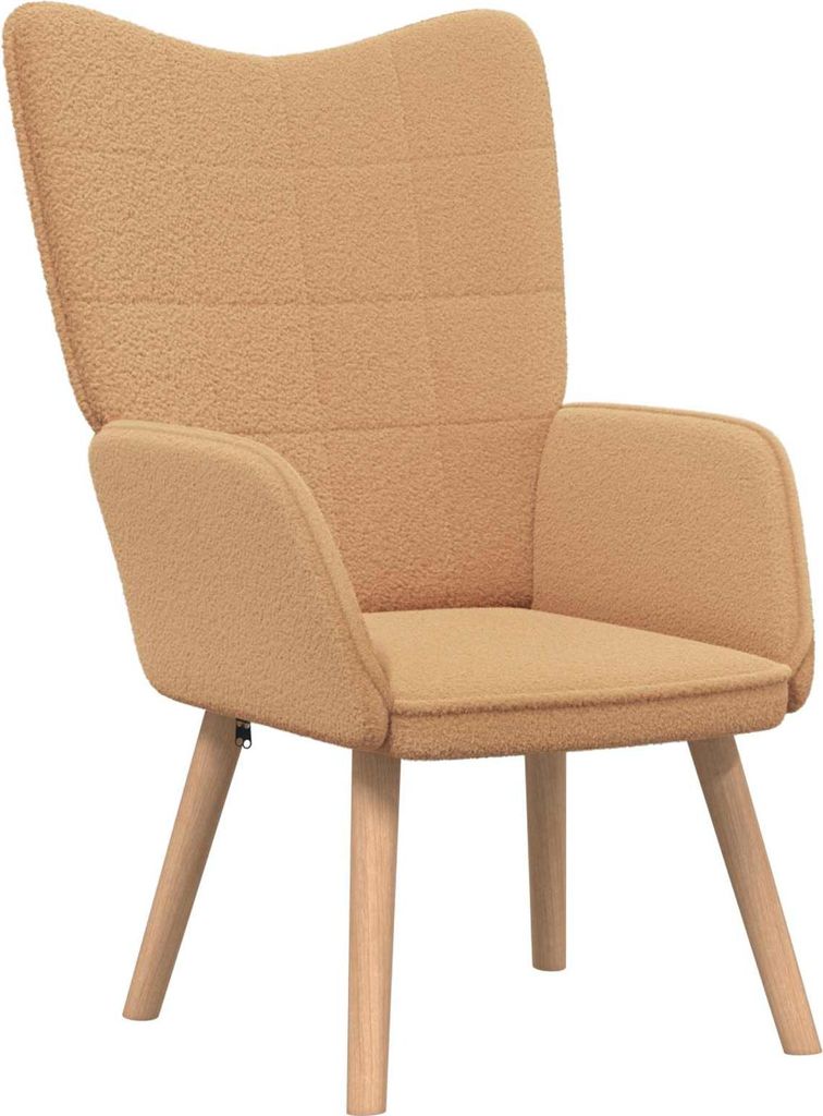vidaXL Sessel Beige 62 x 67 x 95,5 cm Sherpa-Stoff