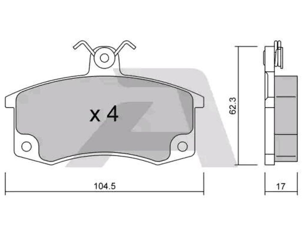 AISIN Bremsbeläge Satz Vorne Bremsklötze für LADA SAMARA (2108, 2109, 2115, 2113, 2114) BPLA-1001