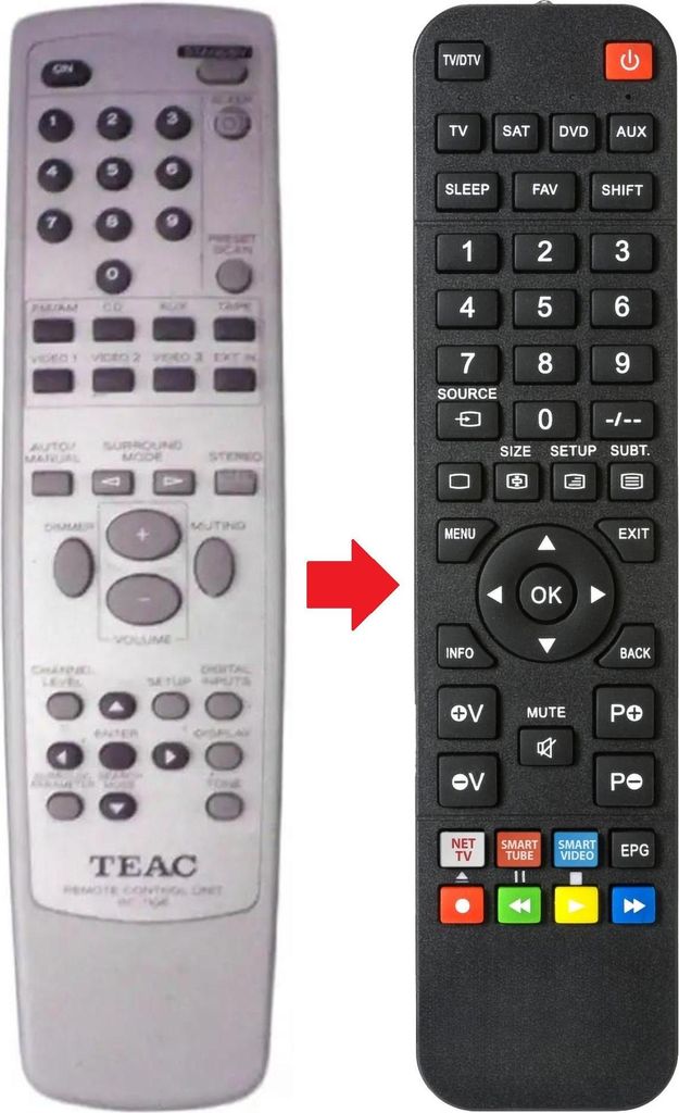 Fernbedienung geeignet für TEAC TEAK AG-D8850
