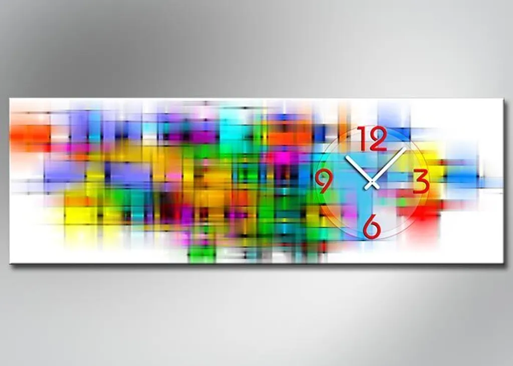 Horloge de Bureau XXL 35x100cm Design Moderne avec Mécanisme Silencieux