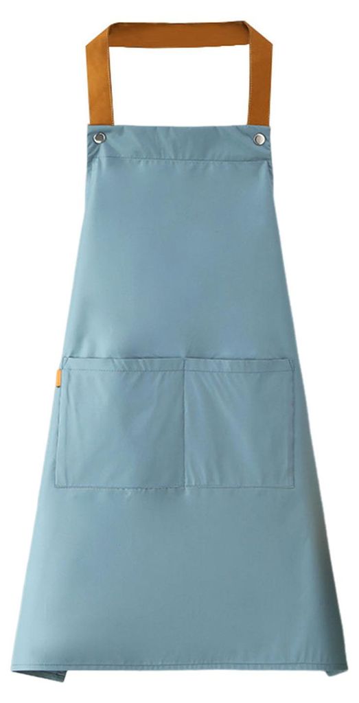 Küchenschürze in Unifarbe mit zwei Taschen, wasserdicht, ölabweisend, verstellbar, atmungsaktiv, für Damen und Herren, Kochschürze zum Kochen ...