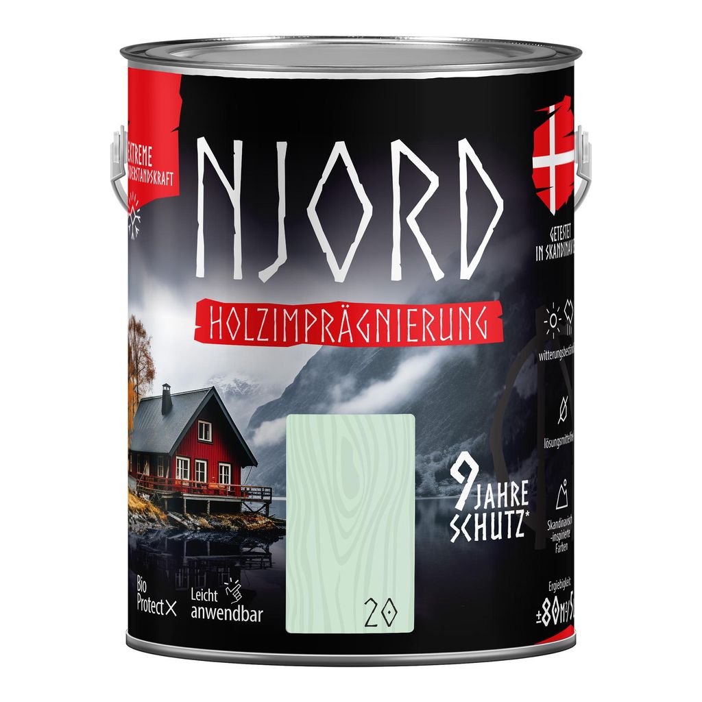 Holzimprägnierung NJORD 5L Holzschutz (20) Nordische Gräser Schutzlack Wetterfest