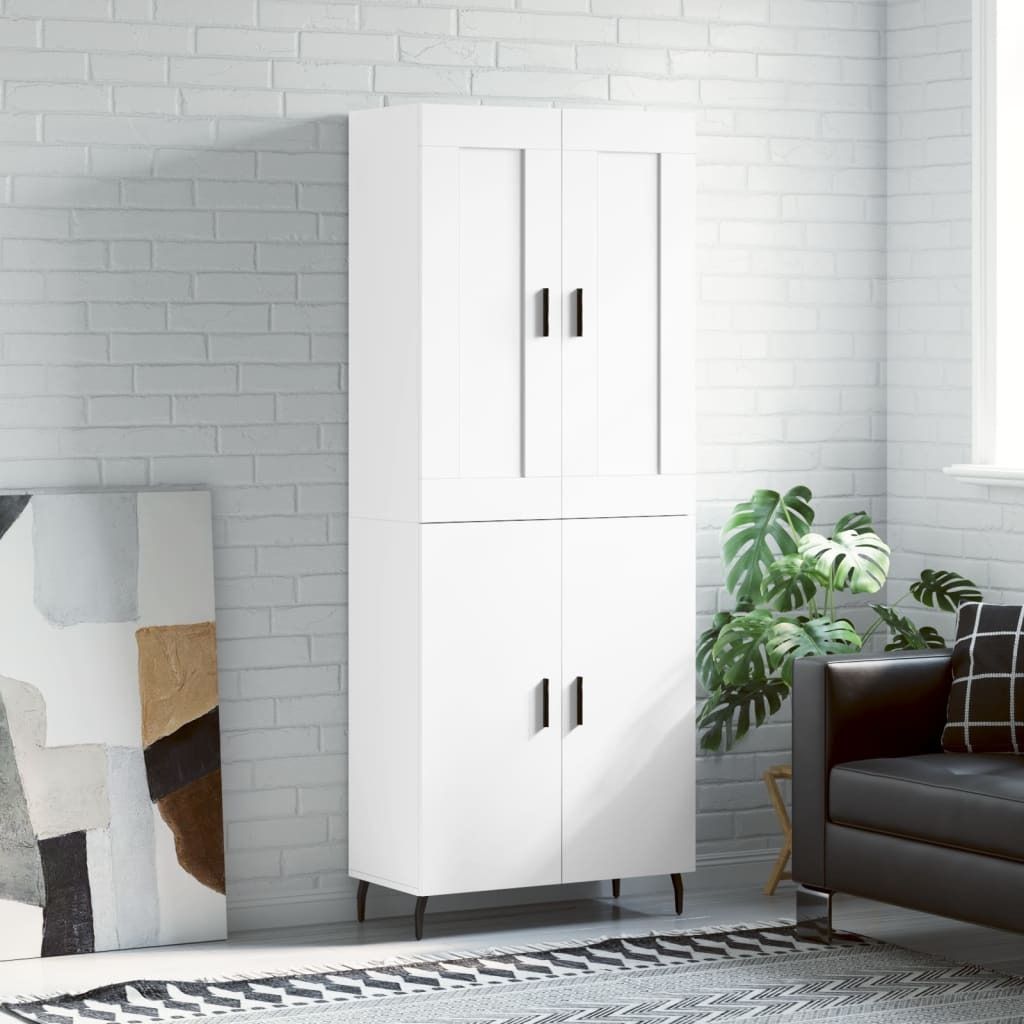 Maison Exclusive - Highboard Weiß 69,5x34x180 cm Holzwerkstoff