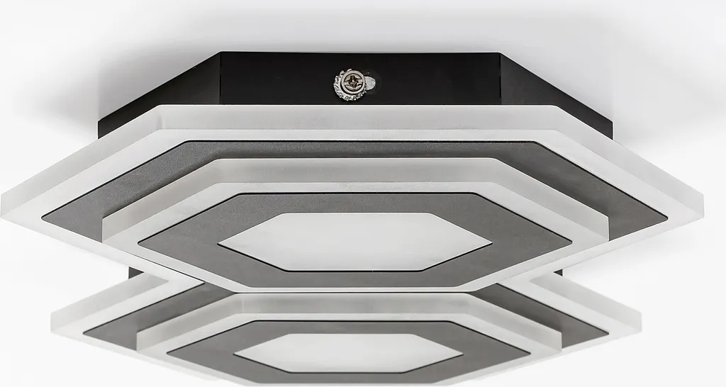 Éclairage Salon Plafonnier LED 43cm Teinte Variable Noir et Blanc - 6