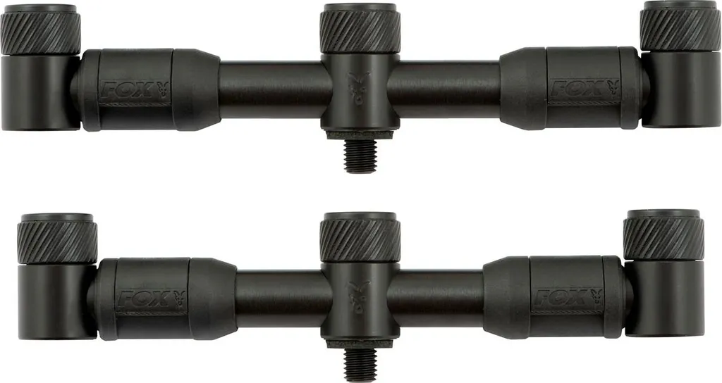 Buzzer Bar de Pêche Fox Black Label QR Ajustable pour 2 Cannes Set