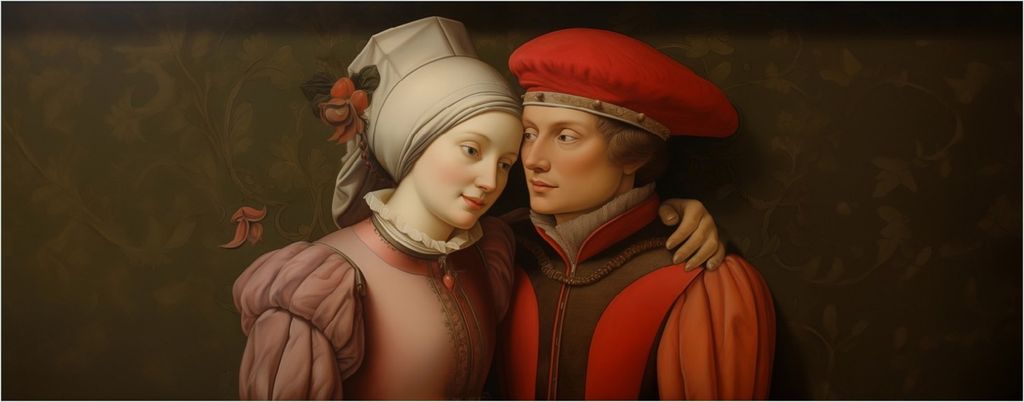 Wallario Poster - Zeitlose Zuneigung, Kunstdruck Größe: 50 x 125 cm