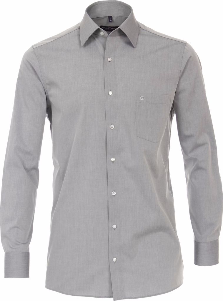 CASAMODA Herren Businesshemd Langarm Kent Comfort-Fit Hellgrau 45