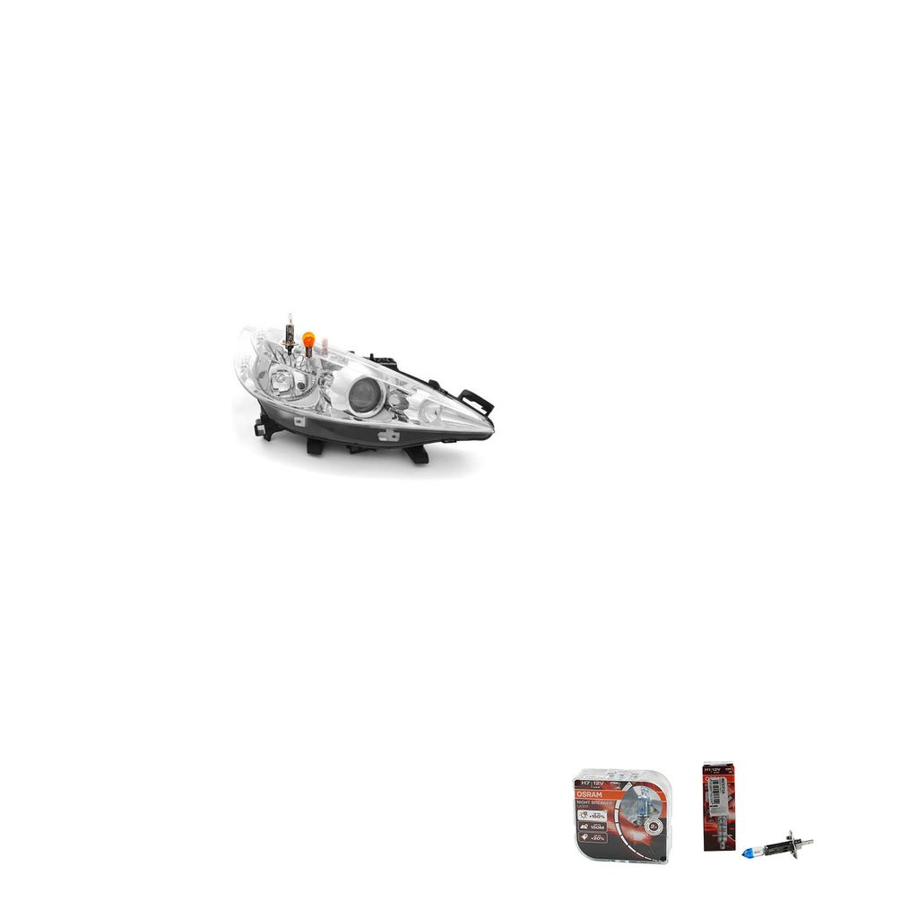 Johns, Scheinwerfer + Osram Night Breaker Laser passend für Peugeot 207 02/2006 - Rechts 620696
