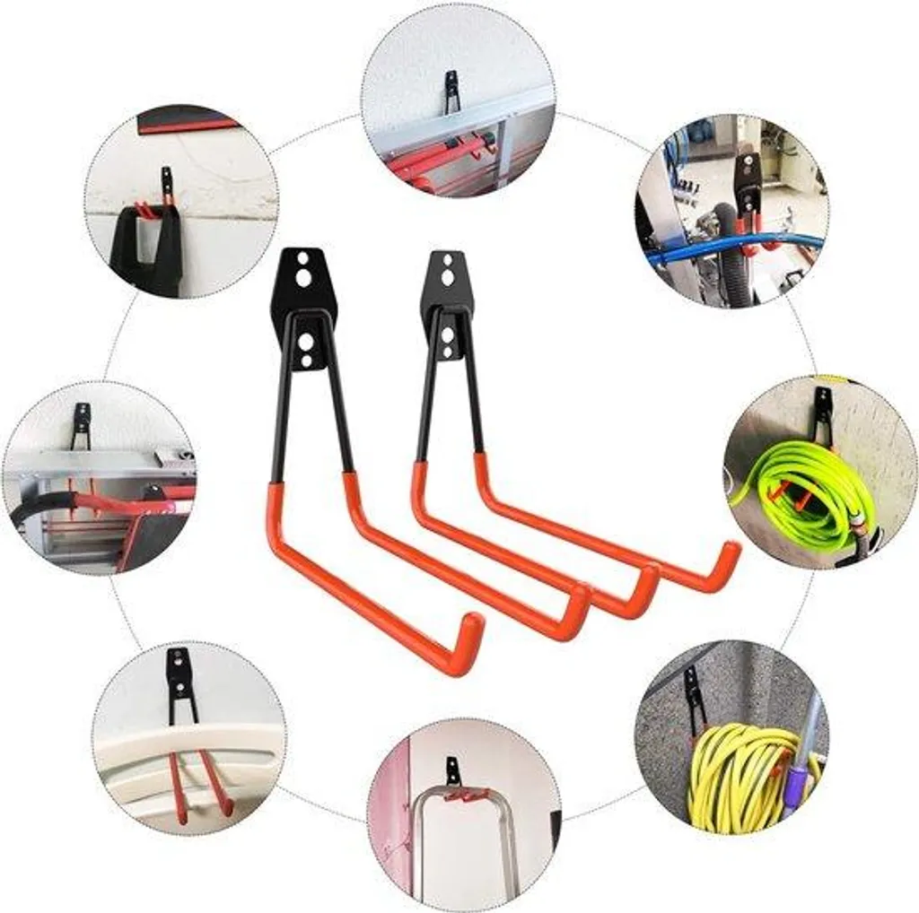 Organisateur mural de garage pour outils lourds lot de 10 supports doubles